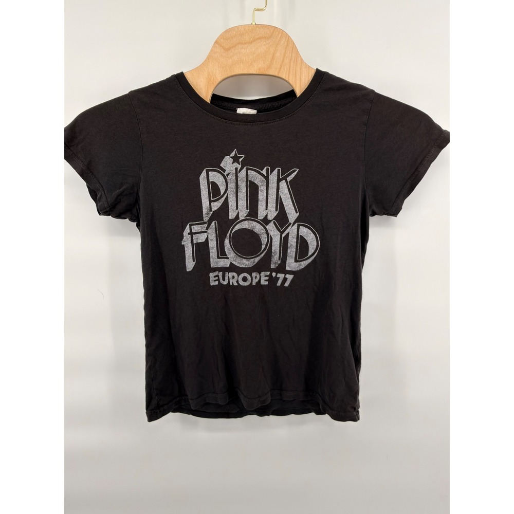 Letluv Pink Floyd Europe 77 Graphic Tee XS Black Anthropologie Band‎ T-Shirt